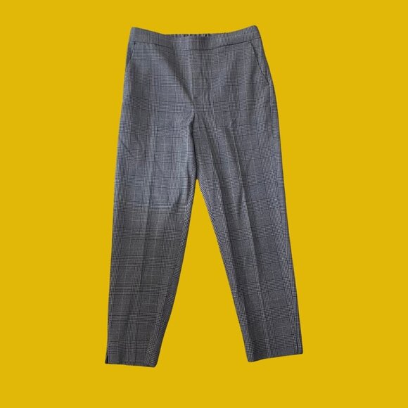 Banana Republic Glen Plaid “Hayden” Pants - Size 8 | Tailored Stretch Trousers - Picture 2 of 8
